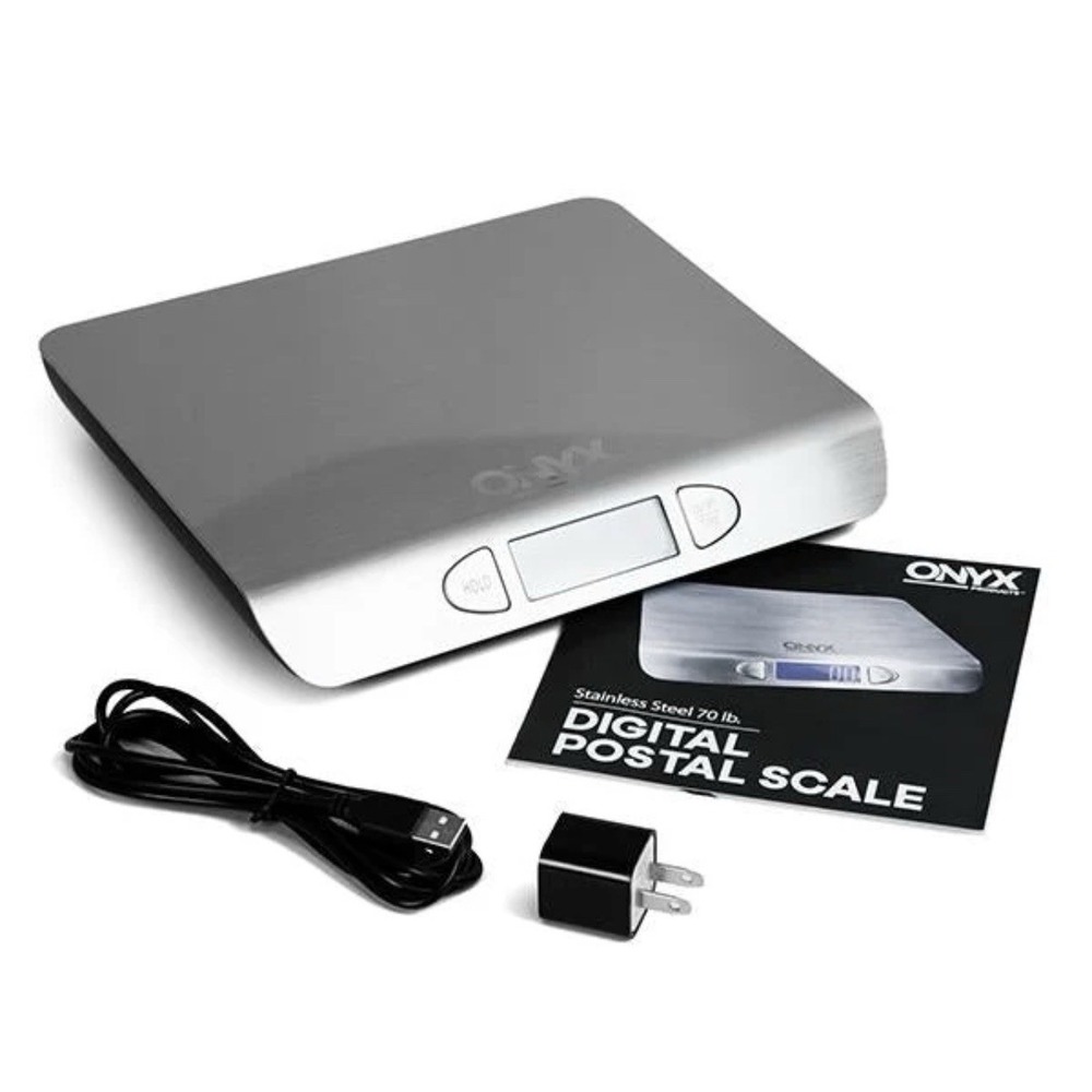 Onyx Products 70 lbs. Digital Stainless Steel Postal Scale